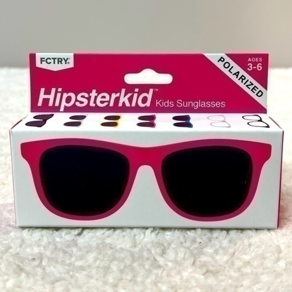 FCTRY “Hipsterkid" Pink Polarized Kids Sunglasses